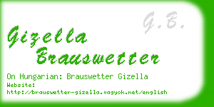 gizella brauswetter business card